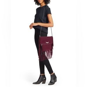 BNWT Zadig & Voltaire Rockson Fringe Suede Crossbody